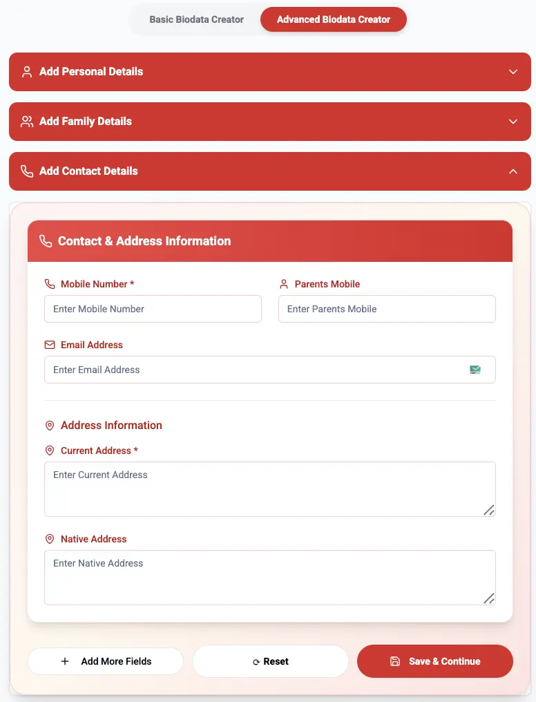 Step 3 - Contact Information