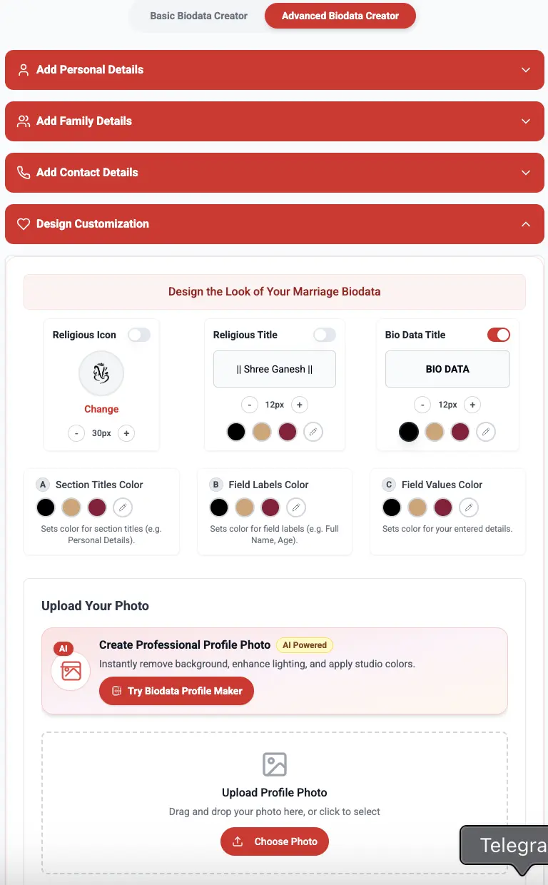Step 5 - Customization Options